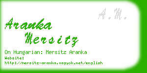 aranka mersitz business card